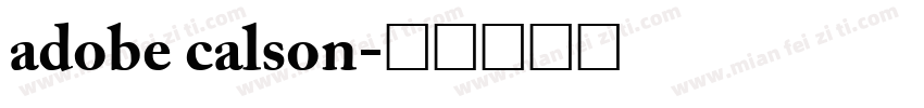 adobe calson字体转换
